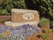 Stone community sign surrounded by lush purple flower beds at 232 Terrane Rdg, Peachtree City, GA 30269