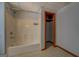 Basement bathroom with shower/tub combo at 2436 Green Hollow Ct, Conyers, GA 30012