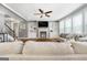 Living room with fireplace and built-in shelving at 209 Enfield Ln, Mcdonough, GA 30252