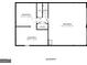 Floor plan showcasing basement layout, including a laundry, closet and open recreational space at 15 Huntington Dr, Grantville, GA 30220