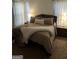 Bedroom featuring neutral colors, carpet and two windows for natural light at 15 Huntington Dr, Grantville, GA 30220