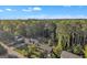Wide aerial view of the homes located in a wooded neighborhood at 2145 Sandgate Cir, South Fulton, GA 30349