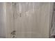 Enclosed shower area with shower head and translucent curtain at 731 Willow Ridge Dr, Marietta, GA 30068