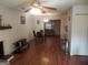 Spacious living room features hardwood floors and bright, neutral paint at 3248 Brisbane Way, Lithonia, GA 30038