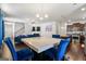 Open concept dining area with marble table and kitchen view at 553 Dasheill Ln, Atlanta, GA 30349