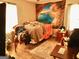 Bedroom with a double bed and large tapestry at 561 Commercial Nw Ave, Atlanta, GA 30318