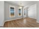 Bright breakfast nook with hardwood floors and access to the backyard at 172 Austin Dr, Mcdonough, GA 30252