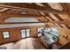 Open kitchen with island, visible from above, showcasing a rustic design at 184 Elm St, Covington, GA 30014