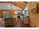 Rustic kitchen with an island and stainless steel appliances at 184 Elm St, Covington, GA 30014