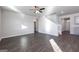 Spacious living room with dark hardwood floors at 157 Aster Ave, Locust Grove, GA 30248