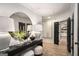 Modern entryway with stylish console table and mirrors at 415 Burbury Close, Fayetteville, GA 30215