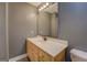 Simple bathroom with a vanity and toilet at 12178 Brown Bridge Rd, Covington, GA 30016