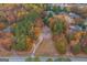 Aerial view of house nestled in wooded area with fall colors at 2949 Hog Mountain Rd, Dacula, GA 30019