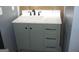 Bathroom vanity with white countertop and three drawers at 4490 Latchwood Dr, Lithonia, GA 30038