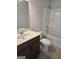 Clean bathroom with a tub, shower, and vanity at 212 Himalaya Way, Mcdonough, GA 30253