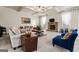 Spacious living room featuring a fireplace and coffered ceiling at 801 Carnegie Ct, Locust Grove, GA 30248