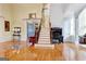 Grand entryway with hardwood floors, a sweeping staircase, and decorative accents at 180 Wesley Forest Dr, Fayetteville, GA 30214