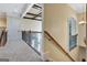 Upstairs hallway with carpeting and decorative ceiling at 180 Wesley Forest Dr, Fayetteville, GA 30214