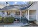 Front porch with rocking chairs and American flag at 730 N Bethany Rd, Mcdonough, GA 30252