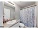 Clean bathroom with a shower and single vanity at 11945 Lovejoy Crossing Way, Hampton, GA 30228