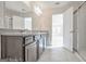 Bathroom with double vanity, granite countertop, and glass shower at 303 Roundwood Way, Peachtree City, GA 30269