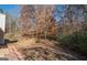 Private backyard with wooded area behind at 74 Canterbury Dr, Grantville, GA 30220