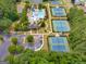 Aerial view of community pool, tennis courts, and clubhouse at 1598 Thornwick Trce, Stockbridge, GA 30281