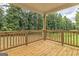 Spacious wooden deck overlooking the backyard at 760 Great Oak Pl # 22, Villa Rica, GA 30180