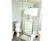 Basement bathroom with shower, toilet, and vanity at 8806 Clear Creek Ct, Douglasville, GA 30135