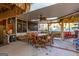 Spacious deck with dining area, ceiling fan, and relaxing seating at 8806 Clear Creek Ct, Douglasville, GA 30135