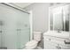 Clean bathroom, includes a shower, toilet and vanity at 308 Royal Crescent Way, Stockbridge, GA 30281