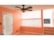 Hallway looking down into the living room featuring a white banister at 5738 Antelope Trl, Atlanta, GA 30349
