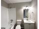 Updated bathroom with white vanity and bathtub at 3786 Glen Mora Dr, Decatur, GA 30032