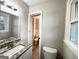 Updated bathroom with granite vanity and tiled shower/tub at 3226 Browns Mill Se Rd, Atlanta, GA 30354
