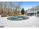 Large inground pool with deck and covered area at 123 Line Creek Way, Sharpsburg, GA 30277