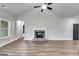 Living room with stone fireplace and high ceilings at 8870 Callaway Drive, Winston, GA 30187