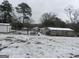 Snowy backyard with shed and wooden fence at 1434 Butler St, Jonesboro, GA 30236