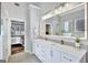 Spa-like bathroom with double vanity and a separate shower at 125 Fawn Brook Pass, Fayetteville, GA 30215