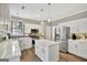 Modern kitchen with white cabinets, stainless steel appliances, and an island at 125 Fawn Brook Pass, Fayetteville, GA 30215