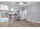 Open concept living room with kitchen access at 6350 Park St, Union City, GA 30291