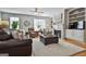 Spacious living room with fireplace and built-ins at 32 American Walk, Peachtree City, GA 30269