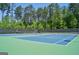 Two well-maintained tennis courts with surrounding fencing at 32 American Walk, Peachtree City, GA 30269