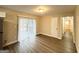 Eat-in kitchen area with access to deck at 4037 Regent St, Douglasville, GA 30134