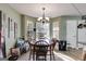 Dining area with table and chairs, and bay window at 3153 Sweetbriar Dr, Villa Rica, GA 30180