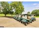 Row of golf carts in community parking area at 3153 Sweetbriar Dr, Villa Rica, GA 30180