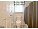 Small bathroom with toilet and shower at 100 Aspen Way, Fayetteville, GA 30214