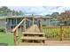 Deck with access to the pool and backyard at 100 Aspen Way, Fayetteville, GA 30214