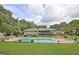 Inviting rectangular pool with spacious deck at 100 Aspen Way, Fayetteville, GA 30214