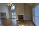 Living room with hardwood floors, fireplace and high ceilings at 2673 Northforke Ct, Tucker, GA 30084