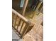 Wooden deck with stairs leading to backyard and patio area at 793 Pixley Dr, Riverdale, GA 30296